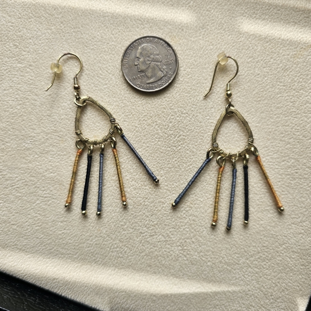 Lightweight Chandelier earrings - Earth Tones - Picture 6 of 8